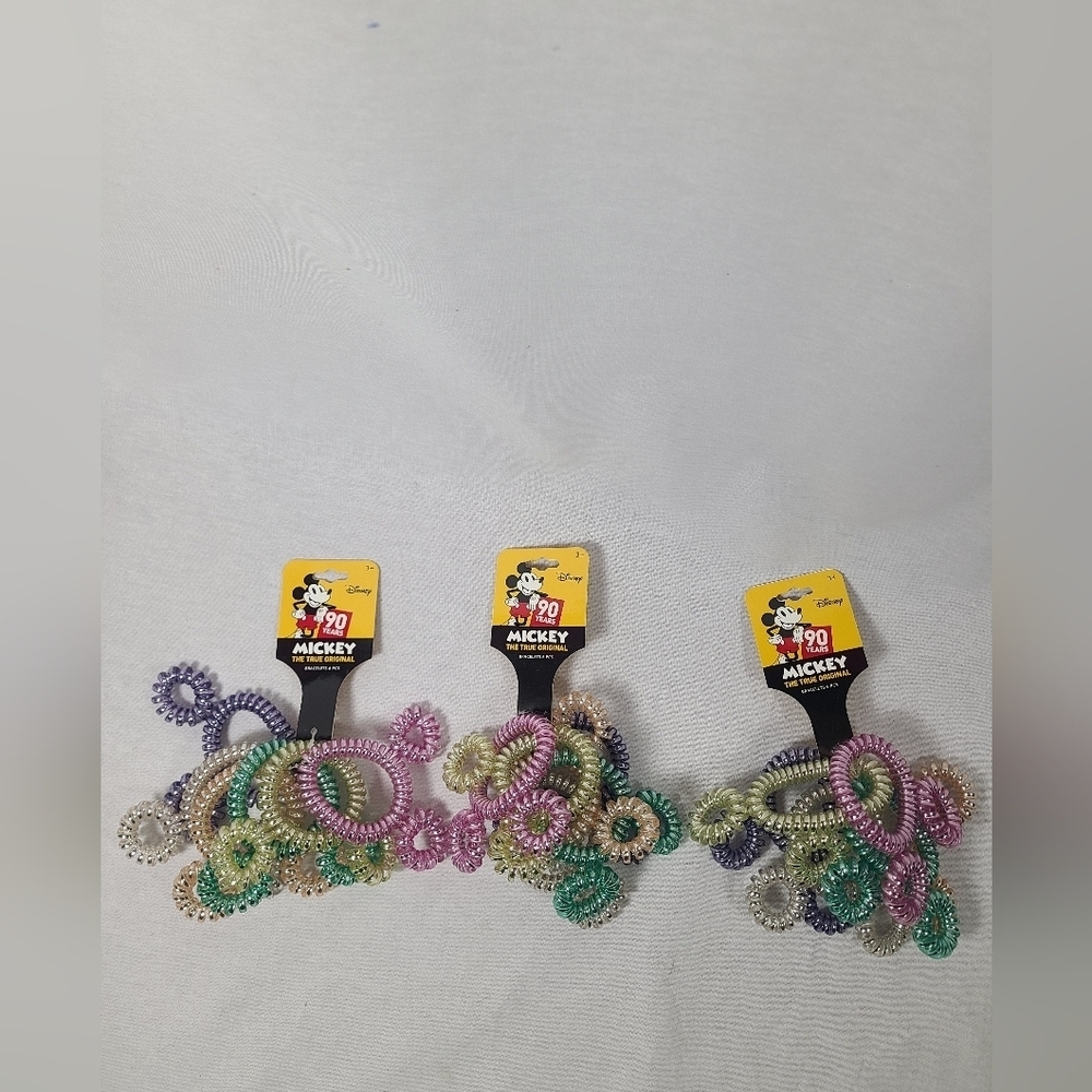MICKEY, the true original 90 years bracelet Or Hair Elastic Lot Of 3 Packs 18PCS
